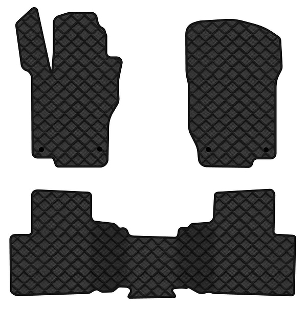 Фото - Коврики из экокожи в салон авто EVAtech для ML-Class (W164) Mercedes-Benz 2005-2011 2 поколение SUV EU (MB1800Z3MS4BBLB)
