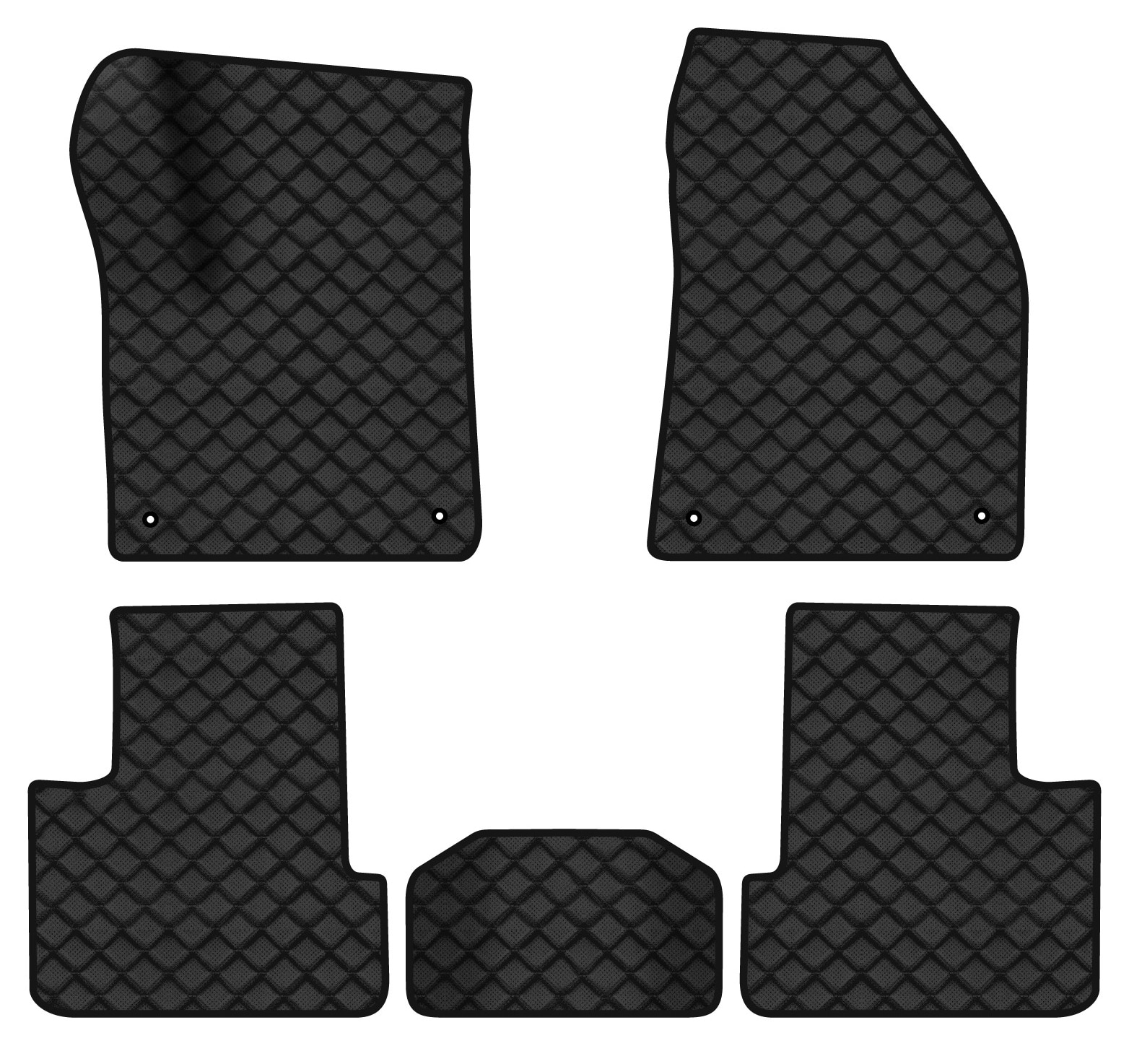 Коврики из экокожи в салон авто EVAtech для Cherokee (KL) Jeep 2014 5 поколение SUV USA (JP12822CE5LA4BBB)