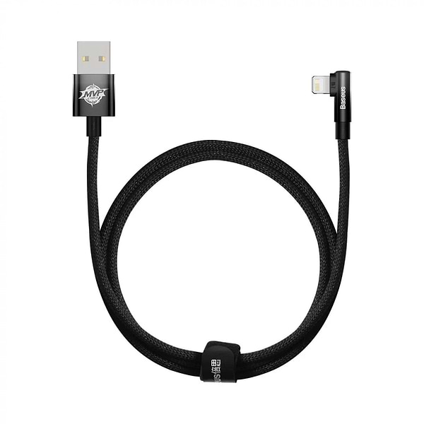 Фото - Кабель Baseus MVP 2 Elbow-shaped USB to Lightning 2.4A 1 m Black (CAVP000001)