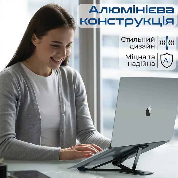 Фото - Підставка під ноутбук Promate Pocketmount Grey