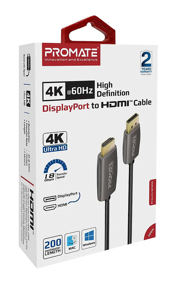 Фото - Кабель Promate Prolink-dp200 Black