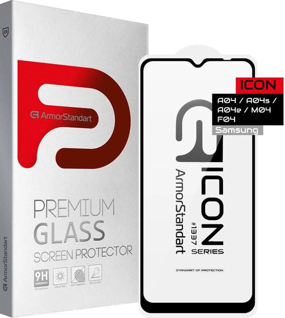 Фото - Защитное стекло для смартфона Armorstandart Icon for Samsung A04 / A04s / A04e / M04 / F04 Black (ARM63894)