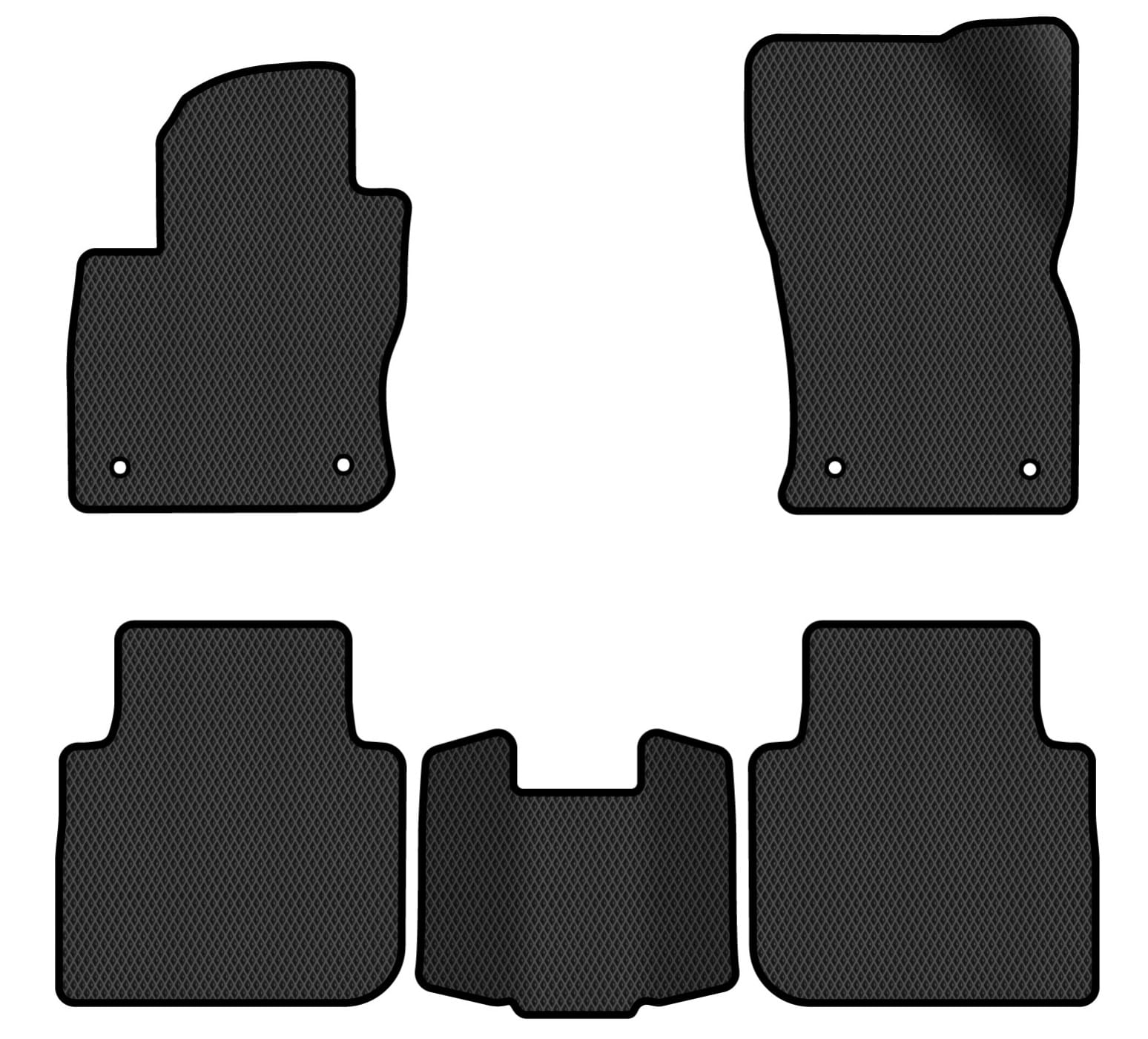 EVA коврики в салон авто EVAtech для Tiguan Allspace 7 seats Volkswagen 2016-2020 1 поколение SUV USA (VW1727CP5AV4RBB)