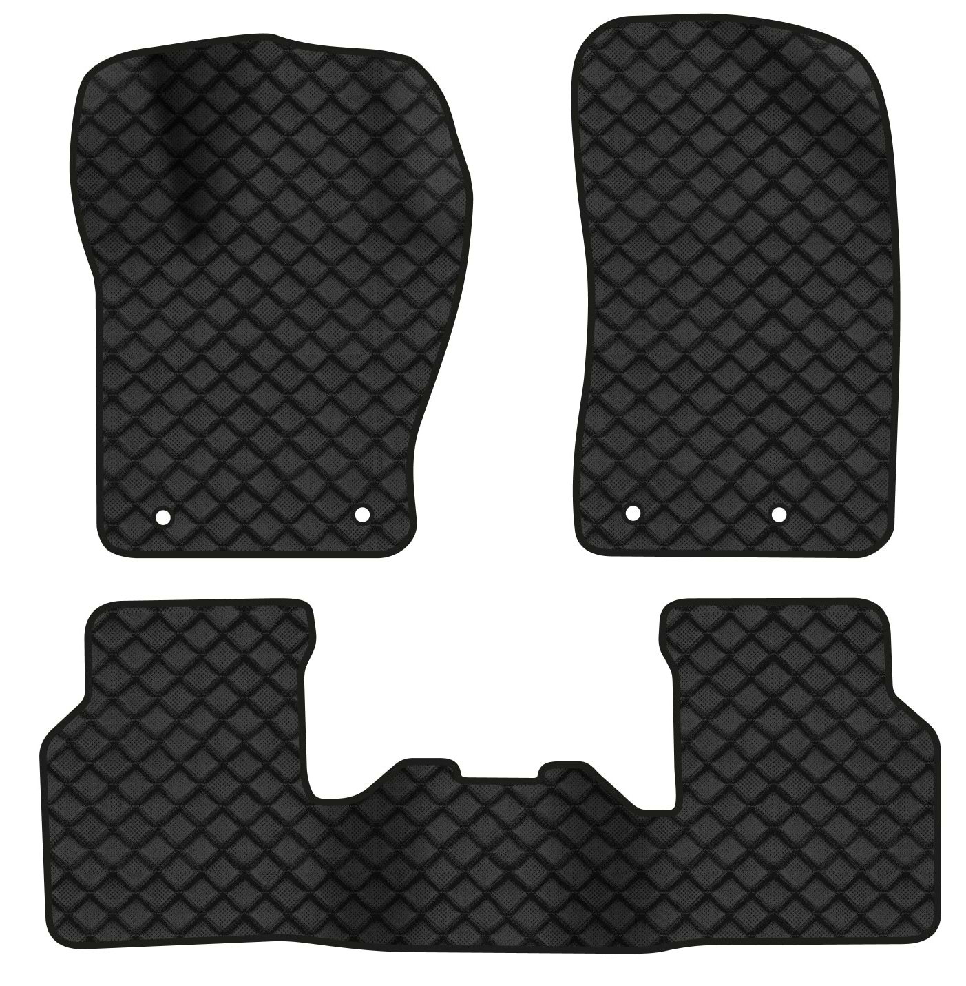 Коврики из экокожи в салон авто EVAtech для Compass Jeep 2017 2 поколение SUV USA (JP12618ZD3OU4BBB)