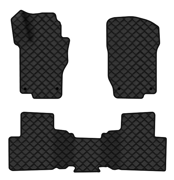 Фото - Коврики из экокожи в салон авто EVAtech для ML-Class (W164) Mercedes-Benz 2005-2011 2 поколение SUV EU (MB1800ZD3MS4BBLB)