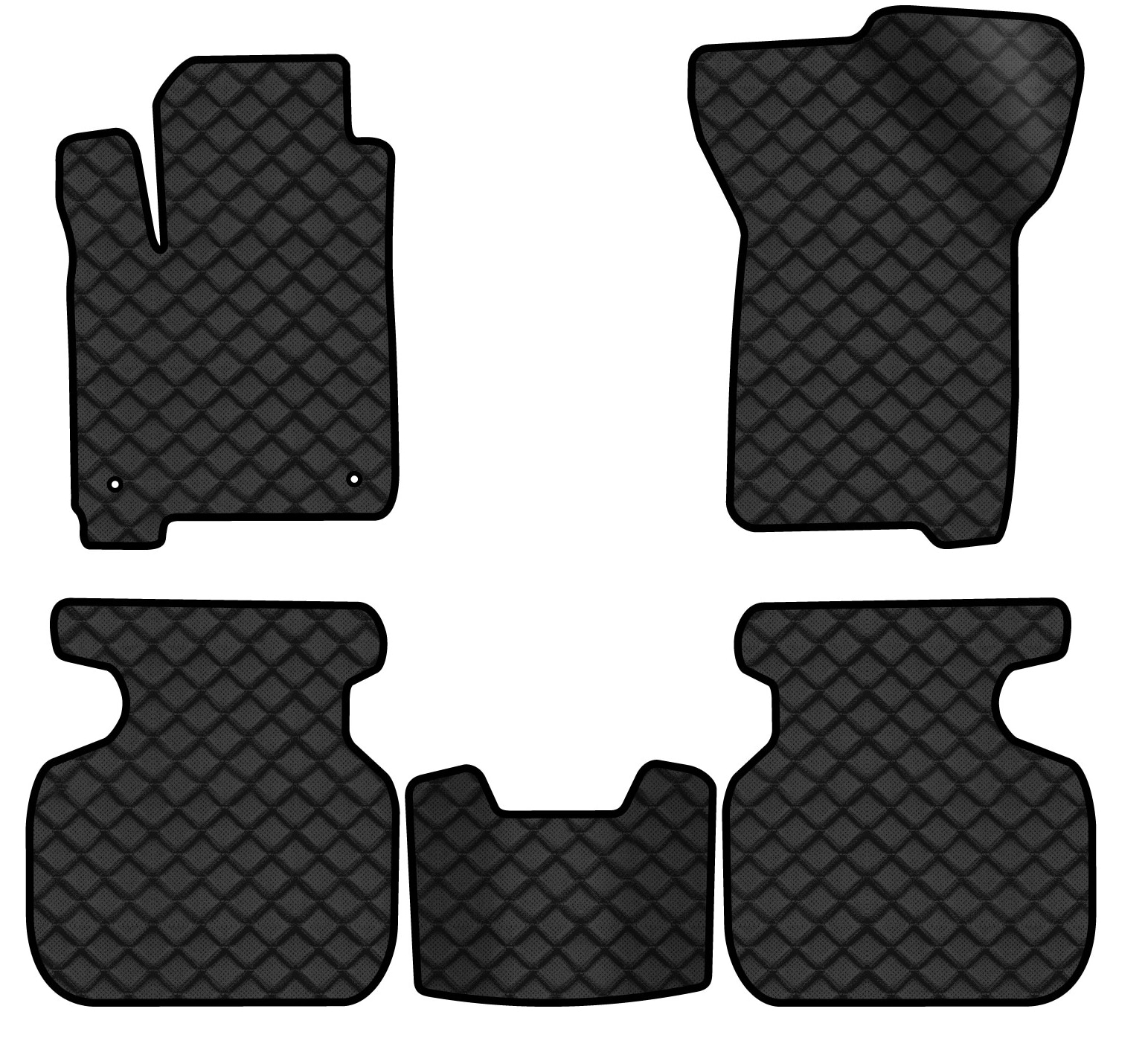 Коврики из экокожи в салон авто EVAtech ECO для Journey (2 clips) 5 seats Dodge 2007-2020 1 поколение SUV EU DE13386C5LA2BBB