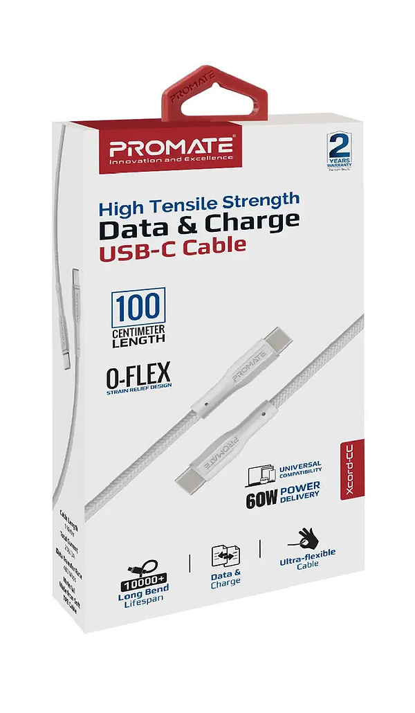 Фото - Кабель синхронізації даних Promate Xcord-cc White