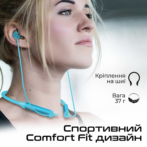 Фото - Наушники вкладыши беспроводные Promate Velcon.Blue