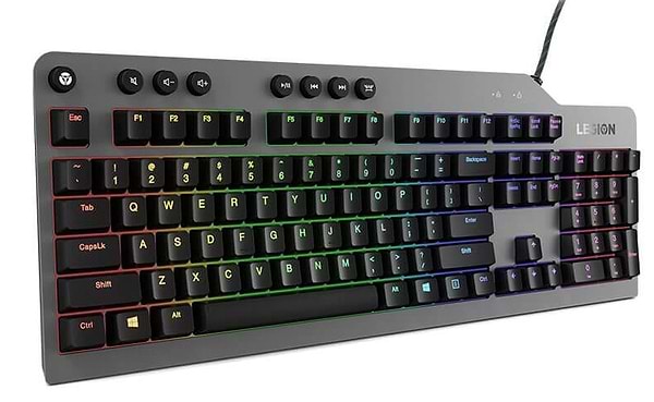 Фото - Клавіатура дротова ігрова Lenovo Legion K500 RGB Mechanical Gaming Keyboard UKR (GY41L16650)