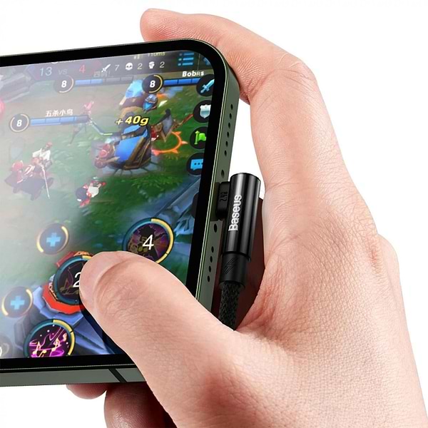 Фото - Кабель Baseus MVP 2 Elbow-shaped USB to Lightning 2.4A 1 m Black (CAVP000001)