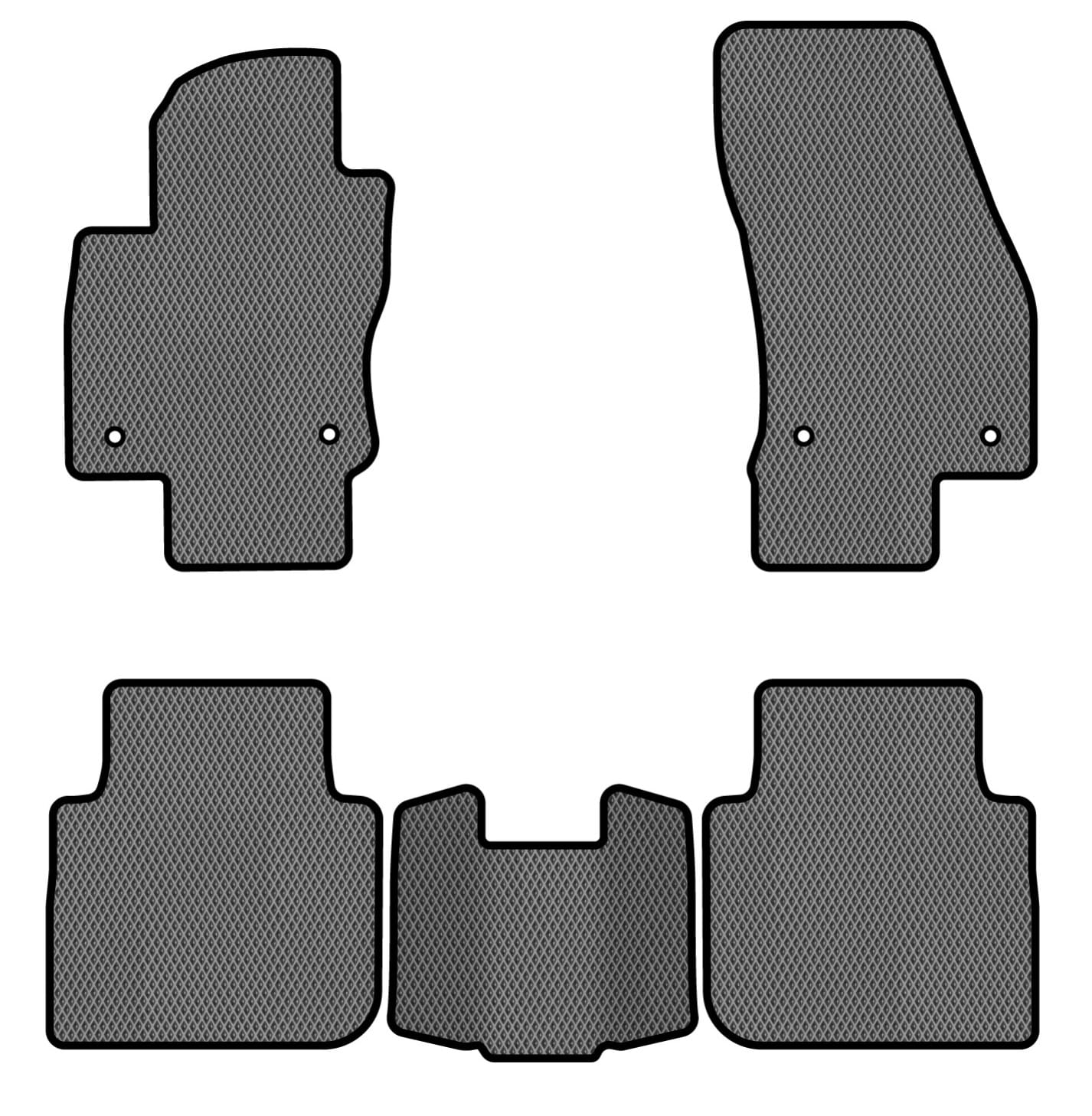 EVA килимки в салон авто EVAtech для Tiguan Allspace 7 seats Volkswagen 2016-2020 1 покоління SUV USA (VW1727CM5AV4RGB)