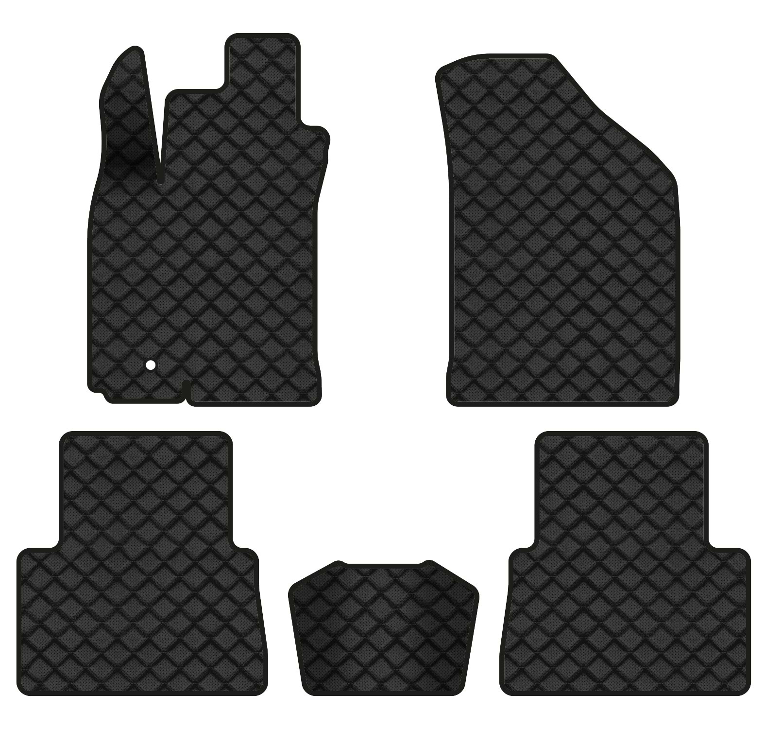 Коврики из экокожи в салон авто EVAtech ECO для Journey (1 clips) 7 seats Dodge 2007-2020 1 поколение SUV EU DE13388CD5LA1BBB