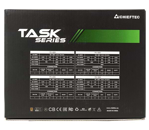 Фото - Блок питания для ПК Chieftec Task 500W (TPS-500S)