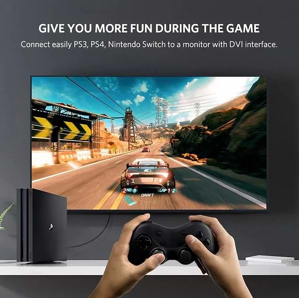 Фото - Переходник DVI - HDMI UGREEN DVI 24+1 Male to HDMI Female Adapter Black (20124)