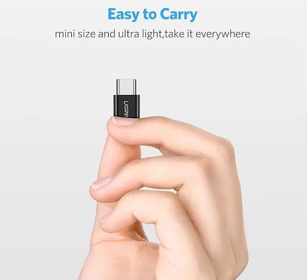 Фото - Переходник UGREEN US157 USB-C to Micro USB Adapter Black (30391)