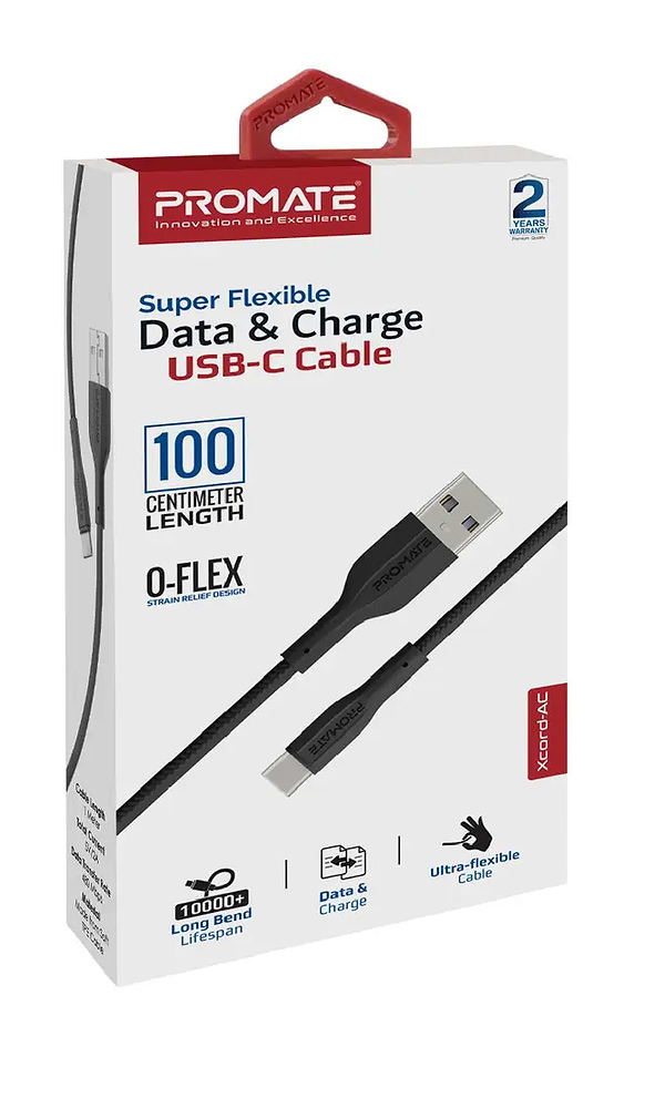 Фото - Кабель Promate Xcord-ac Black