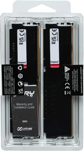 Фото - Память DDR Kingston DDR5 32Gb/6000 FURY Beast Black KIT (KF560C36BBEK2-32)