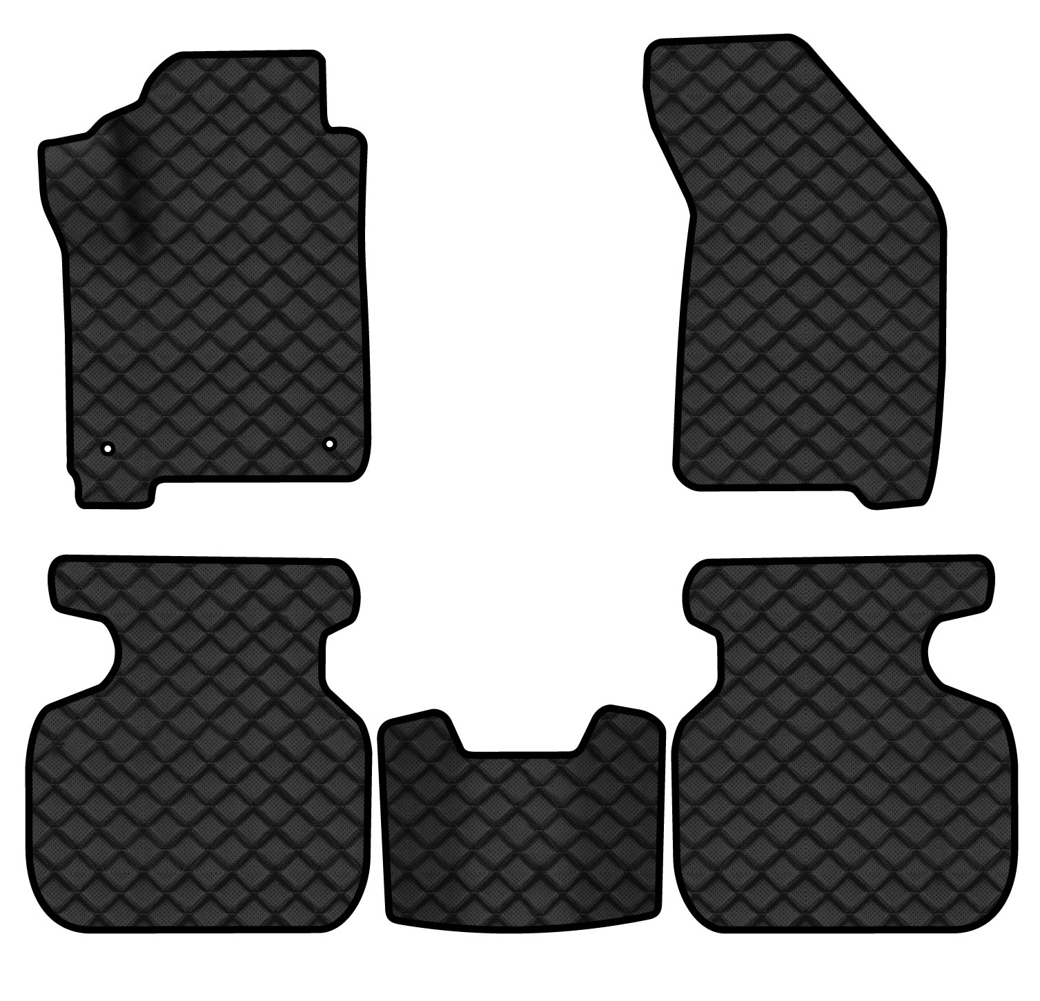 Коврики из экокожи в салон авто EVAtech ECO для Journey (2 clips) 5 seats Dodge 2007-2020 1 поколение SUV EU DE13386CE5LA2BBB