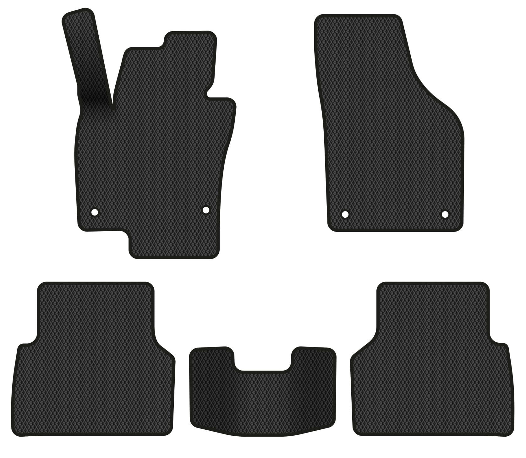 EVA килимки в салон авто EVAtech для Tiguan (NF) MT Volkswagen 2007-2018 1 покоління SUV EU (VW32987CY5AV4RBB)