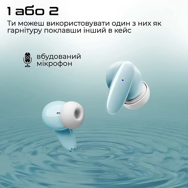 Фото - Наушники вкладыши беспроводные TWS Promate Lush Blue