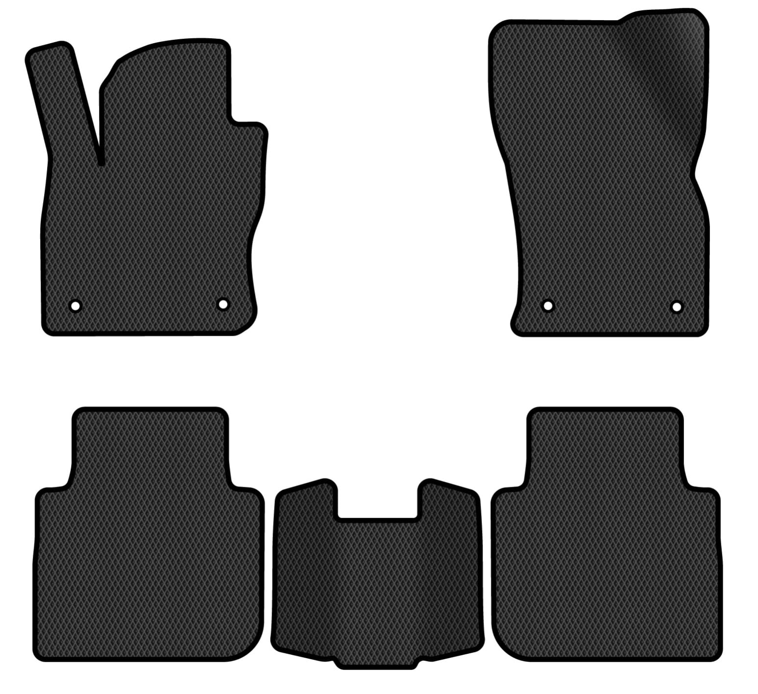 EVA коврики в салон авто EVAtech для Tiguan Allspace 7 seats Volkswagen 2016-2020 1 поколение SUV USA (VW1727CN5AV4RBB)