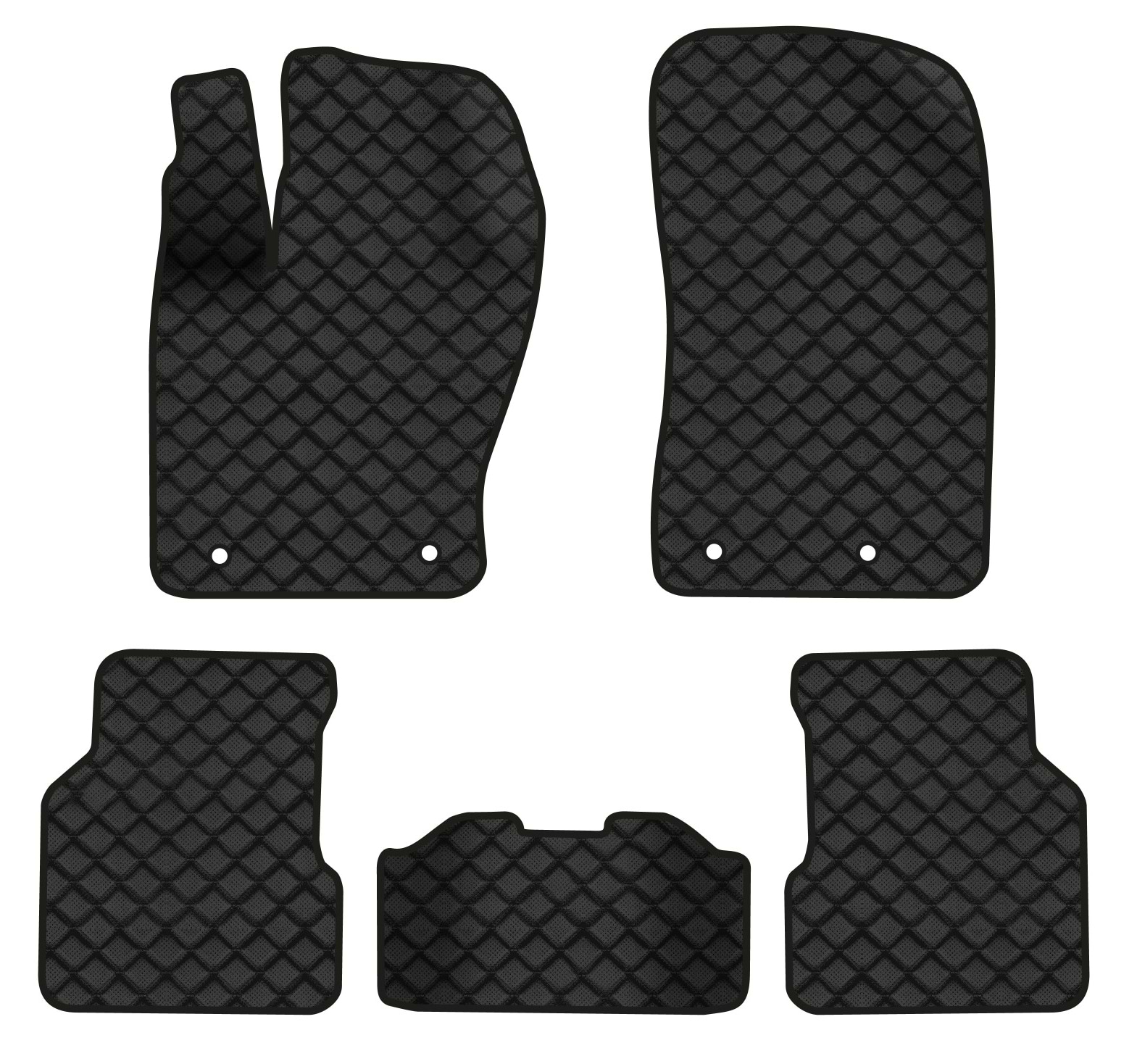 Коврики из экокожи в салон авто EVAtech для Compass Jeep 2017 2 поколение SUV USA (JP12618C5OU4BBB)