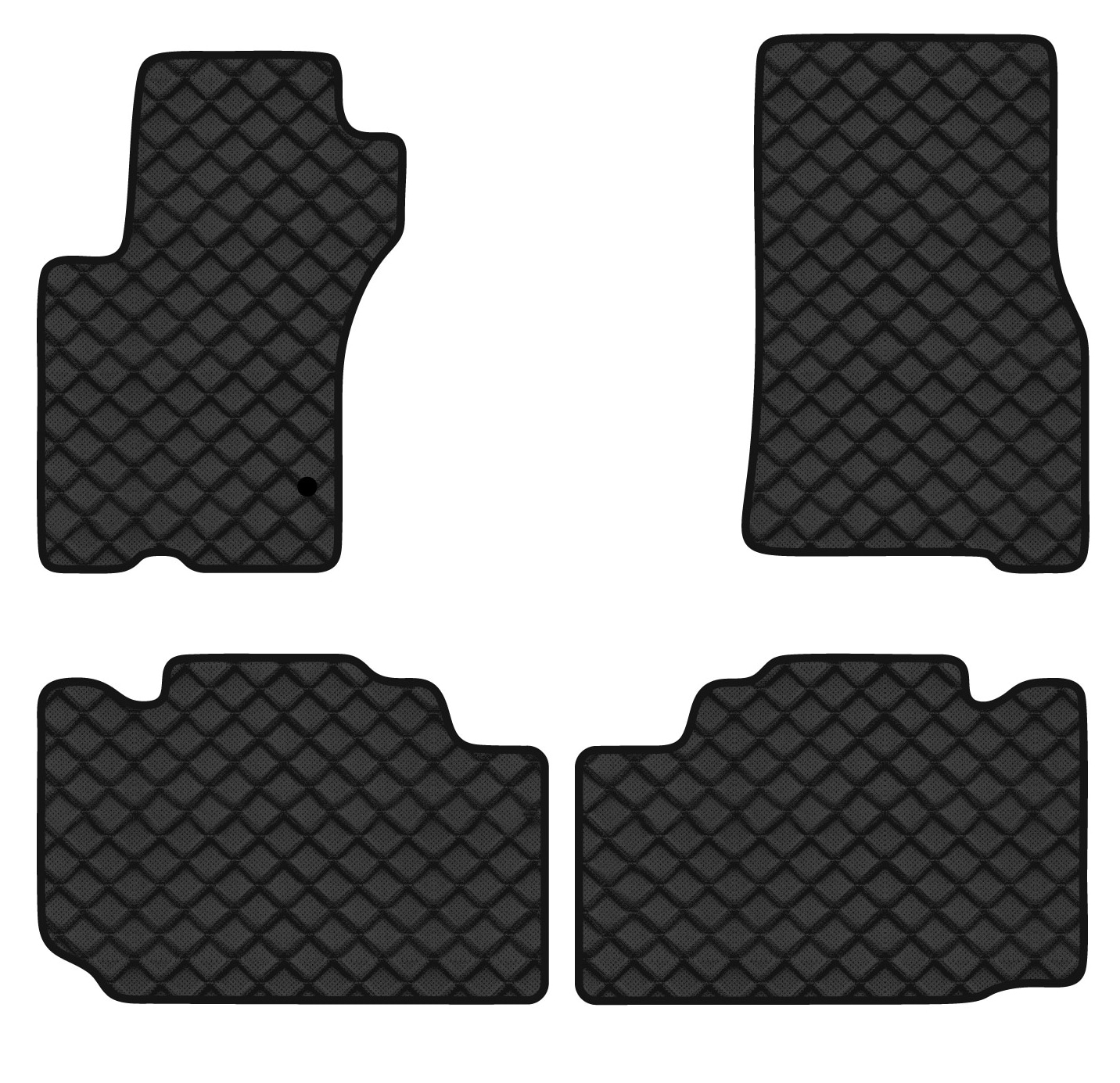 Коврики из экокожи в салон авто EVAtech для ML-Class (W163) 5 seats Mercedes-Benz 1997-2005 1 поколение SUV EU (MB21205PBC4MS1BBB)