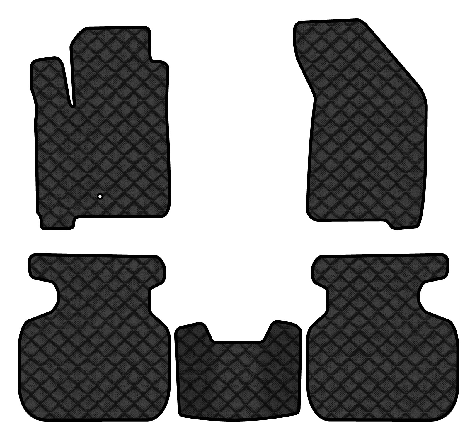 Коврики из экокожи в салон авто EVAtech ECO для Journey (1 clips) 7 seats Dodge 2007-2020 1 поколение SUV EU DE13388CV5LA1BBB