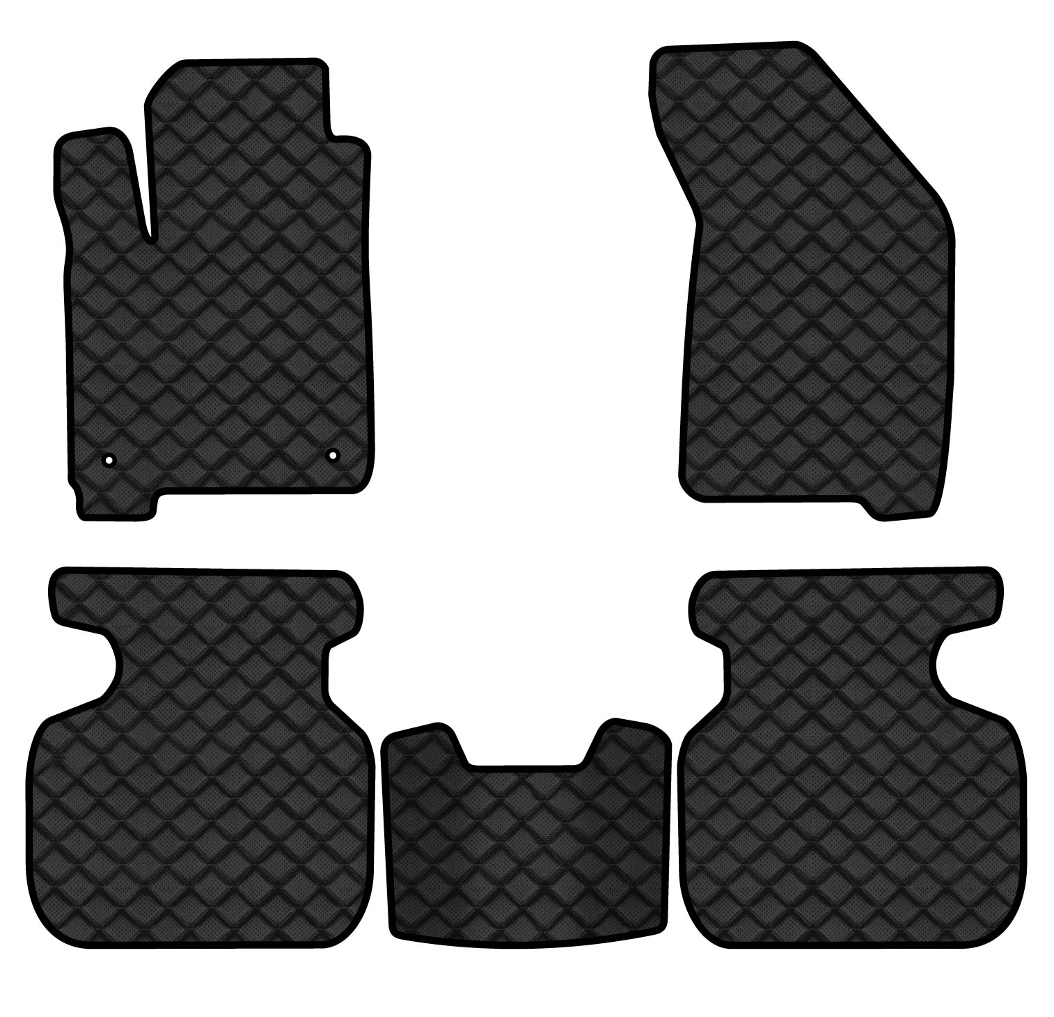 Коврики из экокожи в салон авто EVAtech ECO для Journey (2 clips) 5 seats Dodge 2007-2020 1 поколение SUV EU DE13386CV5LA2BBB