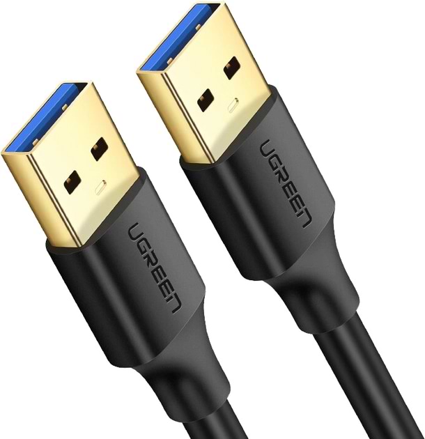 Кабель USB type A - USB type B UGREEN US128 USB-A 3.0 Male to Male 1m Black (10370) - Фото 1