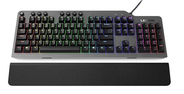 Фото - Клавіатура дротова ігрова Lenovo Legion K500 RGB Mechanical Gaming Keyboard UKR (GY41L16650)