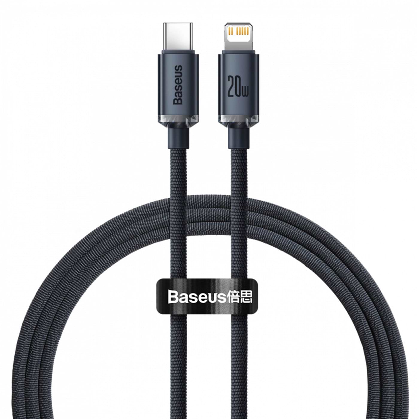 Кабель Baseus CW-FXP Crystal Shine Series Type-C to iP 20W 1.2 m Black (CAJY000201)