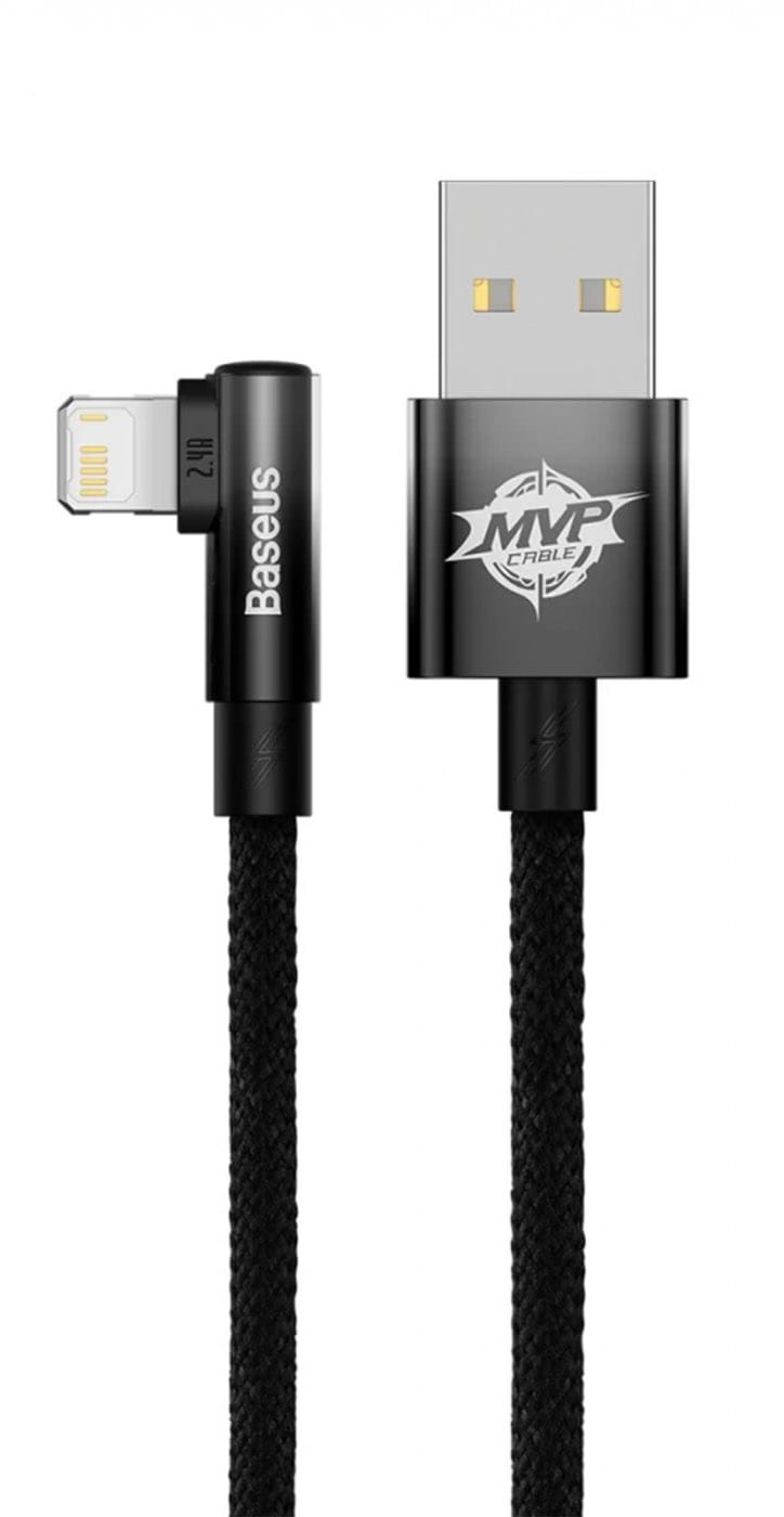 Кабель Baseus MVP 2 Elbow-shaped USB to Lightning 2.4A 2 m Black (CAVP000101)