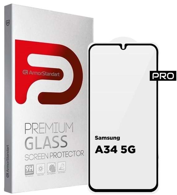 Защитное стекло для смартфона Armorstandart Pro for Samsung Galaxy A34 SM-A346 Black (ARM66207) - Фото 1
