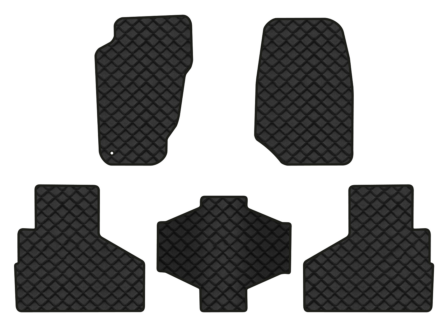 Коврики из экокожи в салон авто EVAtech для Cherokee (KJ) Jeep 2001-2008 3 поколение SUV EU (JP12349CB5LA1BBB)