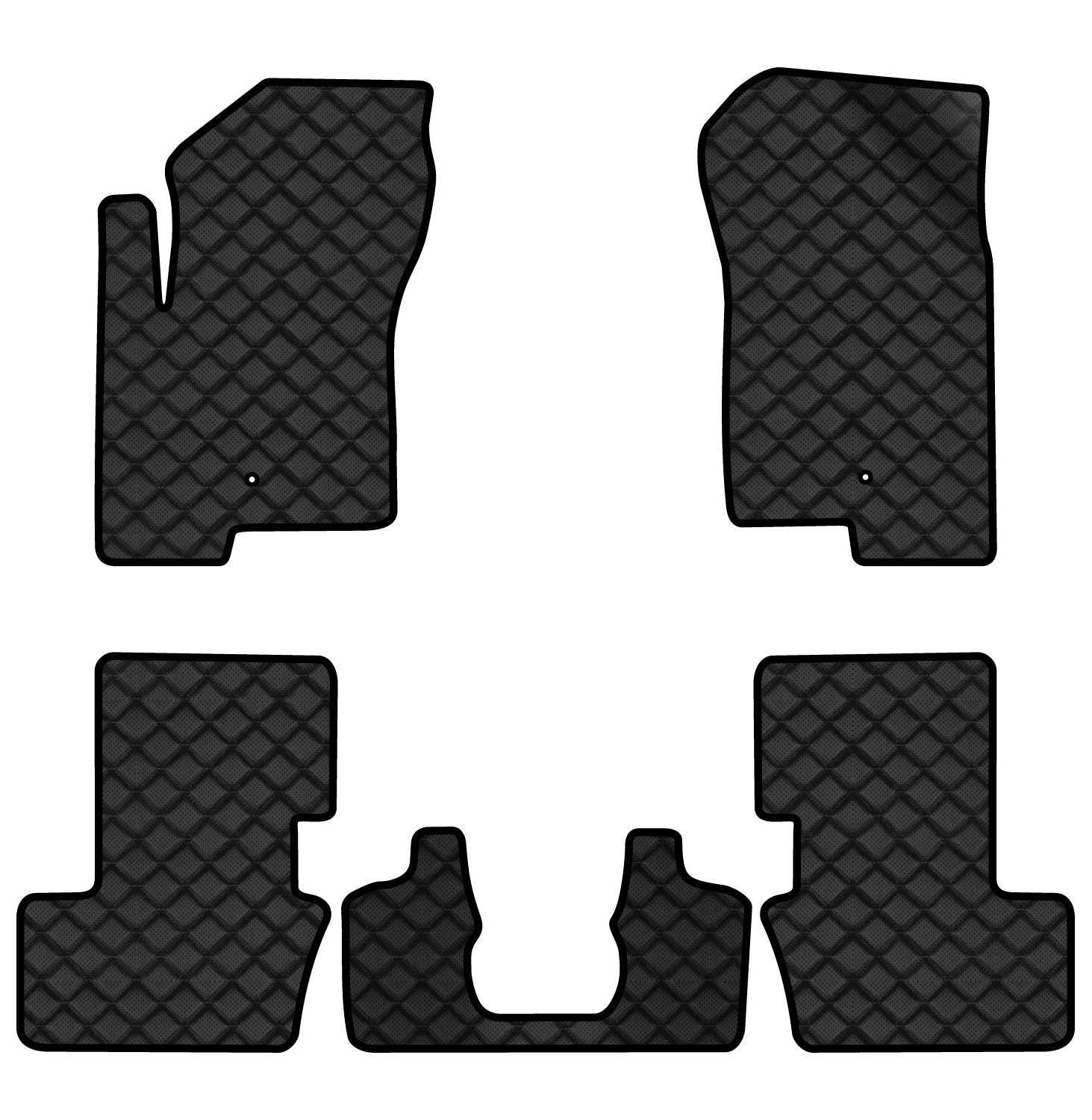 Коврики из экокожи в салон авто EVAtech для Compass Restyling Jeep 2011-2016 1 поколение SUV USA (JP1781C5LA2BBB)