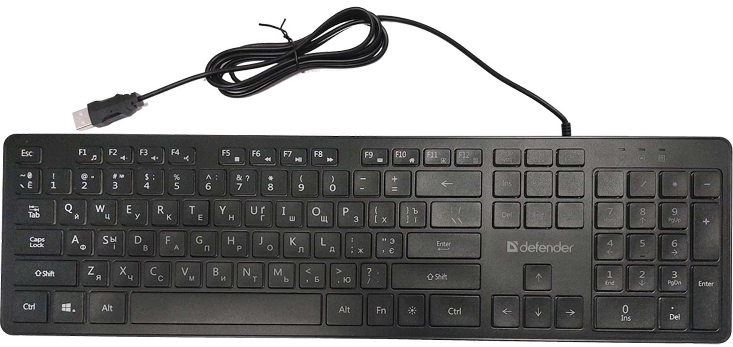 Клавиатура проводная игровая Defender Balance LQ UA LED (450790) - Фото 1