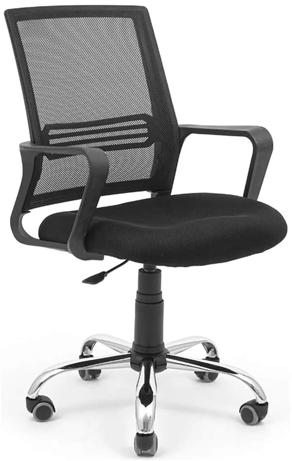 Фото - Крісло офісне Richman Джина Хром Піастра Сітка чорна