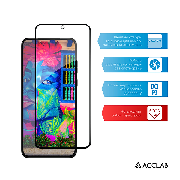 Фото - Захисне скло для смартфону ACCLAB Full Glue for Moto Edge 30 Neo 
Black (1283126546679)