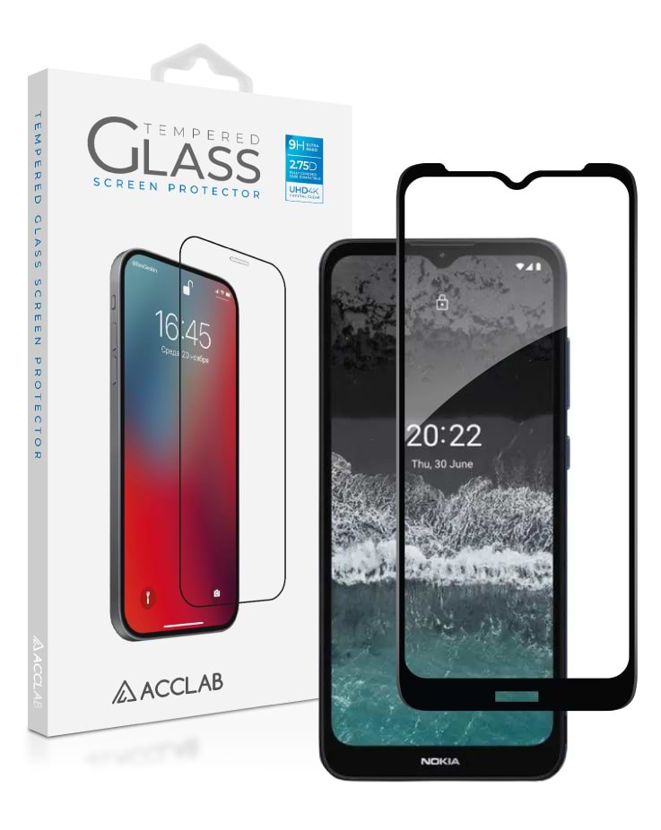 Защитное стекло для смартфона ACCLAB Full Glue for Nokia C21 Black (1283126552564)