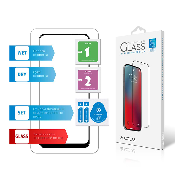 Фото - Захисне скло для смартфону ACCLAB Full Glue for Oppo A53 (1283126508370)