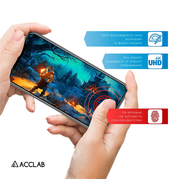 Фото - Защитное стекло для смартфона ACCLAB Full Glue for Samsung A71 Black (1283126508622)