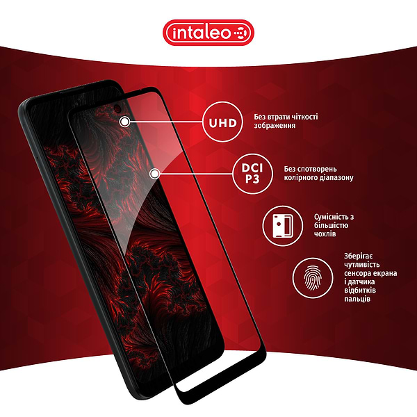 Фото - Захисне скло для смартфону Intaleo Full Glue for Moto E30/E40 
Black (1283126545818)