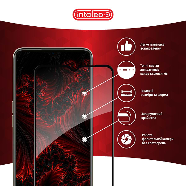 Фото - Захисне скло для смартфону Intaleo Full Glue for Realme 10 5G Black (1283126551529)