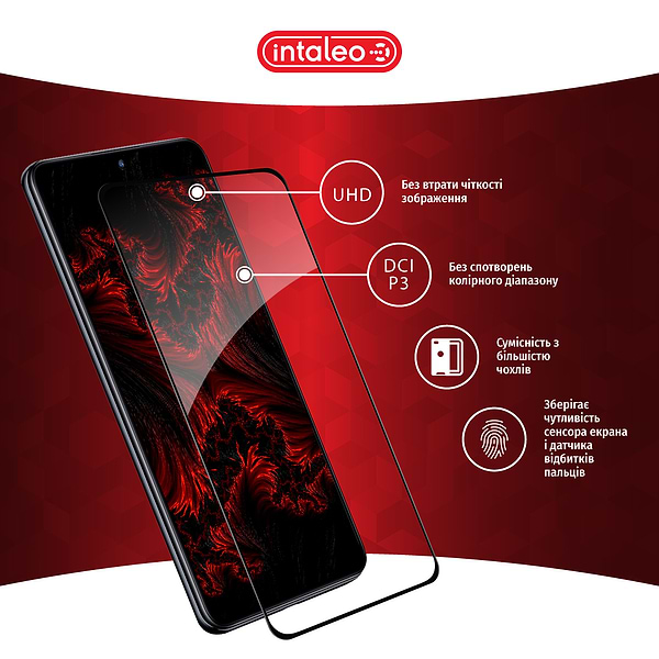 Фото - Защитное стекло для смартфона Intaleo Full Glue for Xiaomi 12T/12T Pro Black (1283126546433)