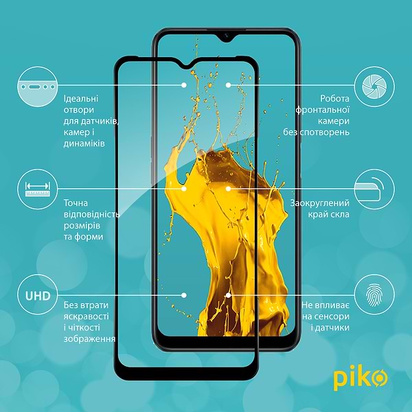 Фото - Защитное стекло для смартфона Piko Full Glue for RealMe C31 Black (1283126540769)