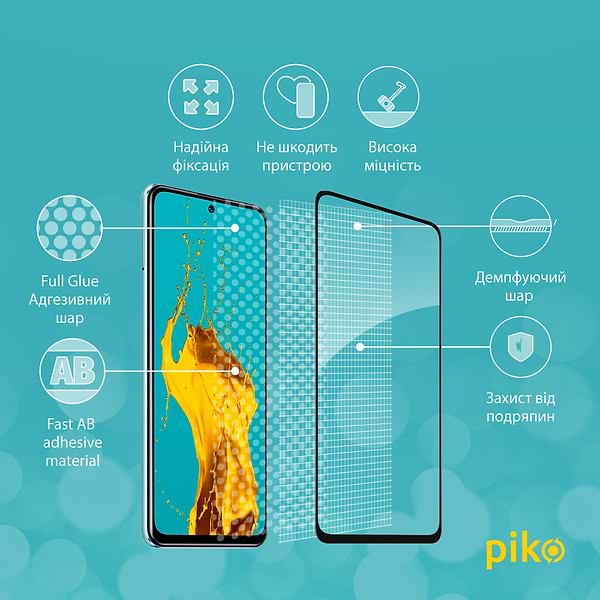 Фото - Захисне скло для смартфону Piko Full Glue for Xiaomi Redmi Note 11S Black (1283126522758)