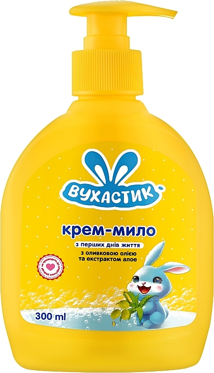 Крем-мило дитяче ВУХАСТИК з алое 300 мл з дозатором (4820268100801) - Фото 1