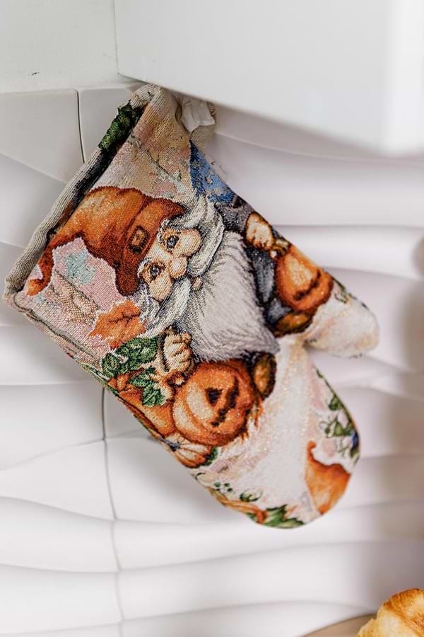 Фото - Прихватка-рукавиця Прованс Гарбузові гноми 32х15 см (036348)