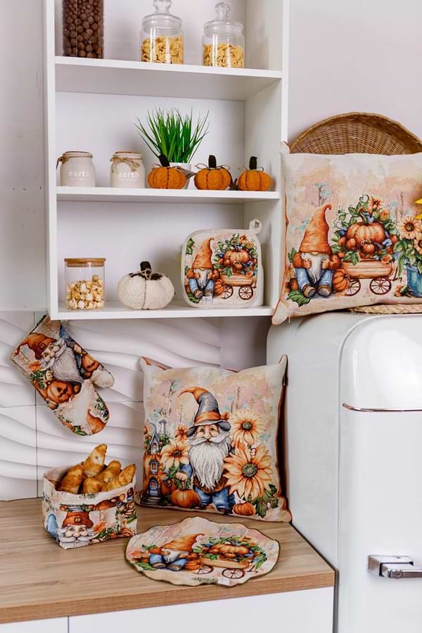 Фото - Прихватка-рукавиця Прованс Гарбузові гноми 32х15 см (036348)